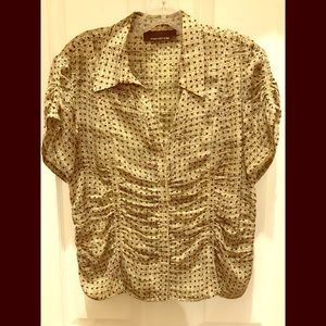 JONES NEW YORK Sz 12 Brn/Grn Blouse